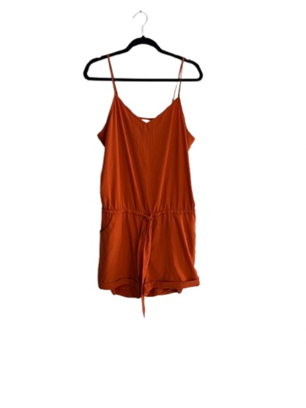 Women’s Rust Orange Sleeveless Romper